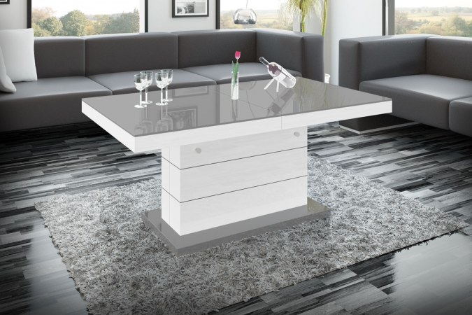 MATERA LUX coffee table (high gloss/super matt/wood-like decor)